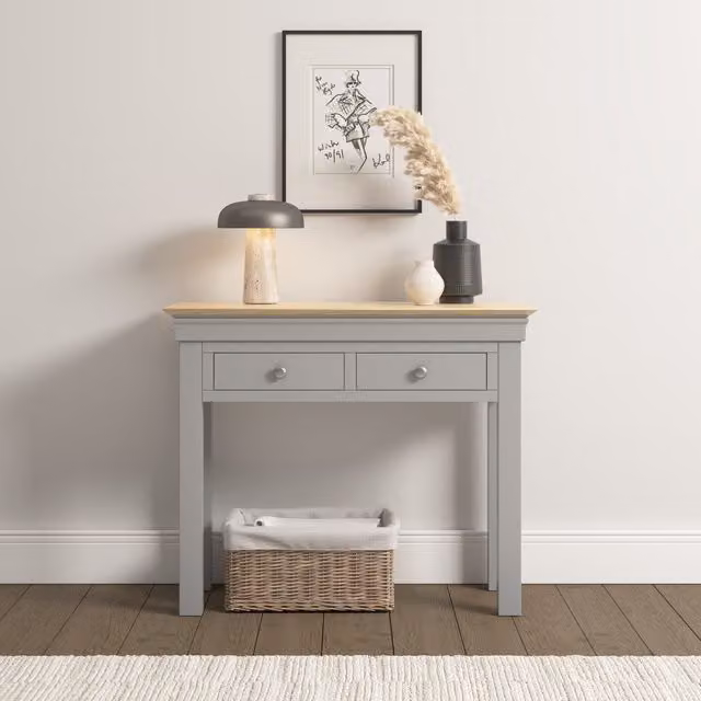 Seconique Bordeaux Console Table in Light Grey