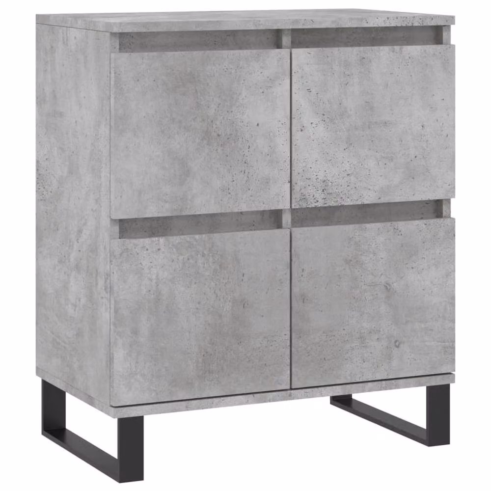 Berkfield Home Set of 2 Industrial Sideboards in Concrete Grey, W/D/H: 120 x 35 x 70 cm – 3