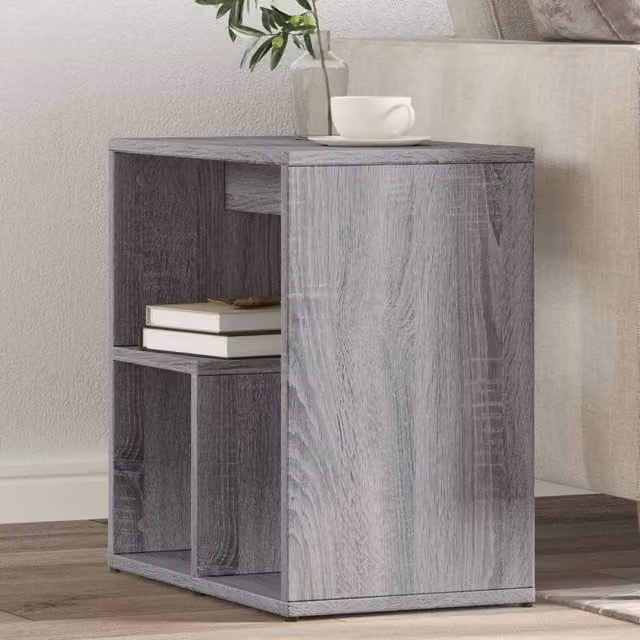 Berkfield Home Set of 2 Grey Sonoma Side Tables in Engineered Wood W/D/H: 50 x 30 x 50 cm – 1