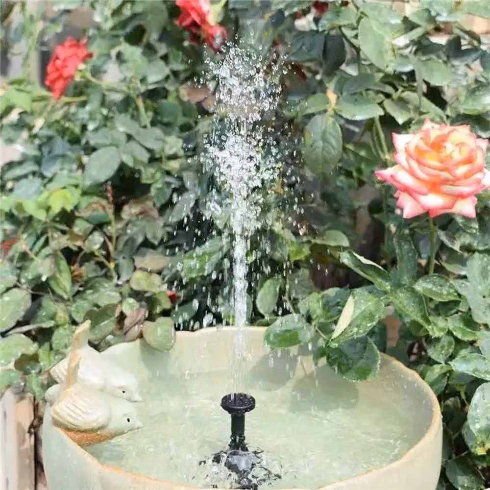 NESTLUNE Solar Powered Water Feature Fountain Pump for Garden Pools and Ponds, Black, W: 100 cm, D: 15 cm, H: 15 cm – 3