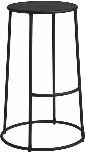 netfurniture Misalorian 75 High Stool in Black Matt Metal