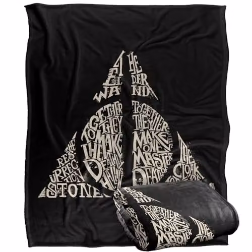 LOGOVISION Harry Potter Together Make The Deathly Hallows Super Soft Fleece Throw Blanket, Multicolour, W: 152 cm, D: 127 cm – 1