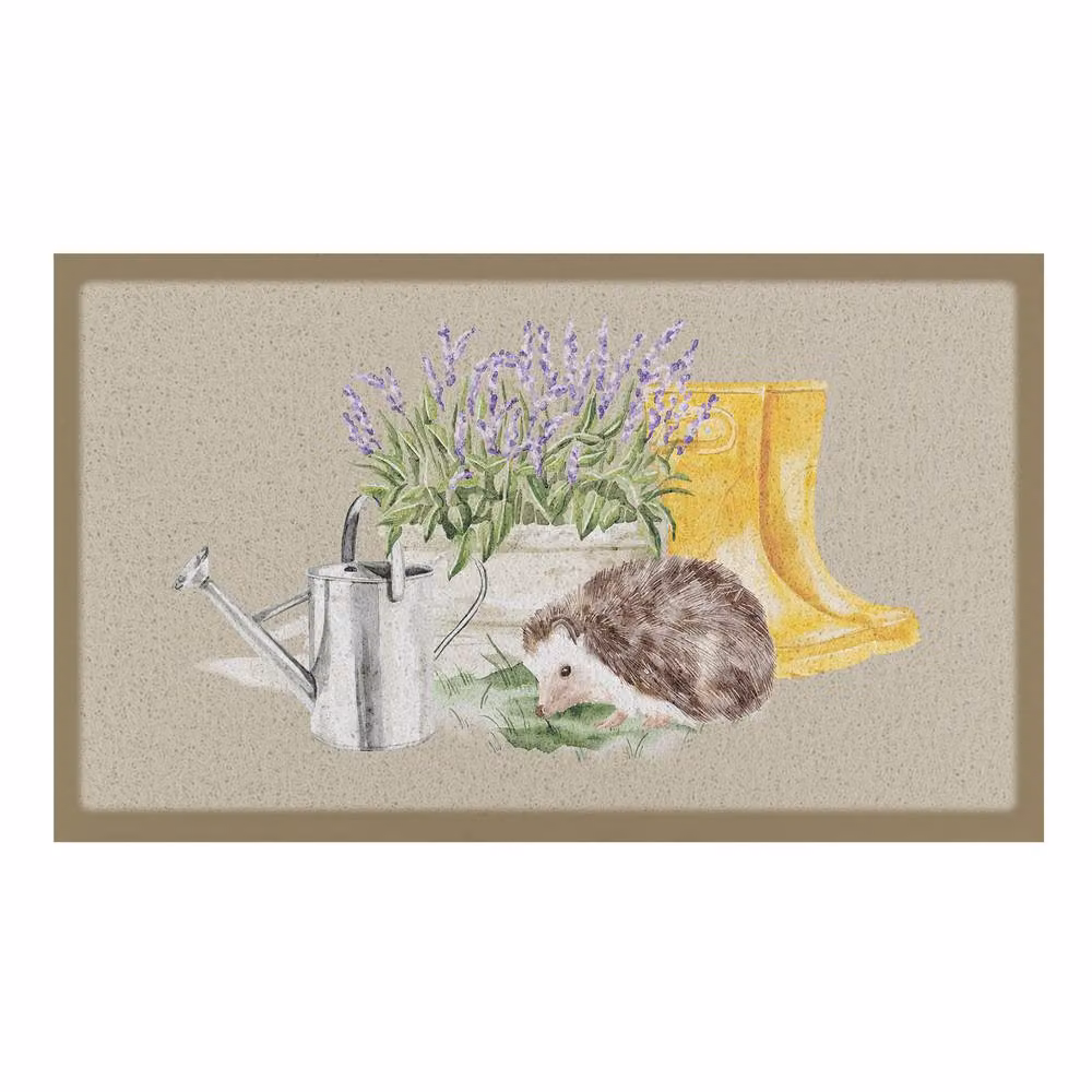 Artsy Mats Hedgehog Lavender Doormat in Beige, W/D: 70 x 40 cm – 2