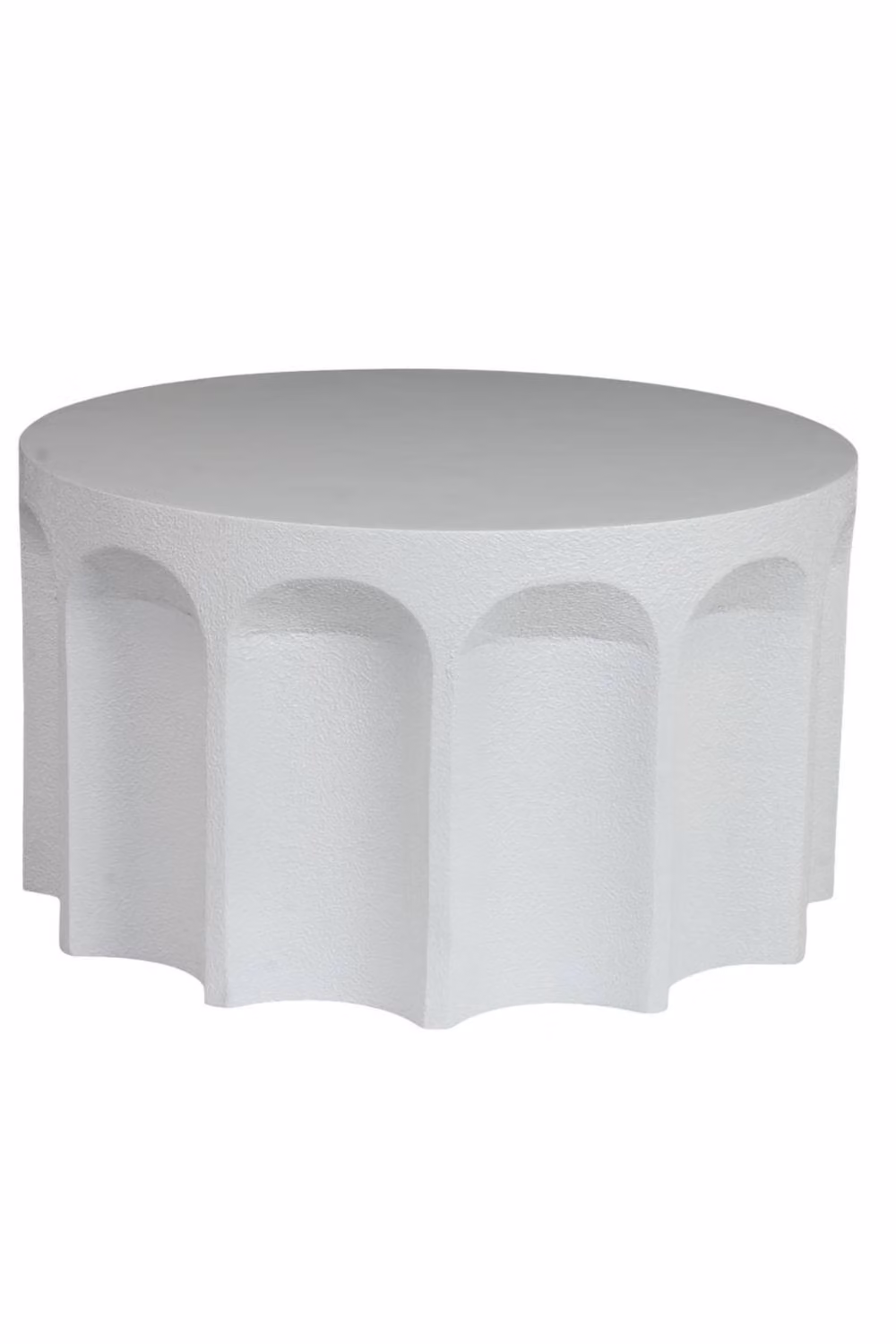 IH Design GEO Multi Arch Round Coffee Table in White, W/D/H: 70 x 70 x 40 cm – 2