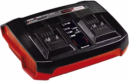 Einhell Twin Battery Charger 3A PXC for Simultaneous Charging of 2x 18V Batteries, Multicolour – 1