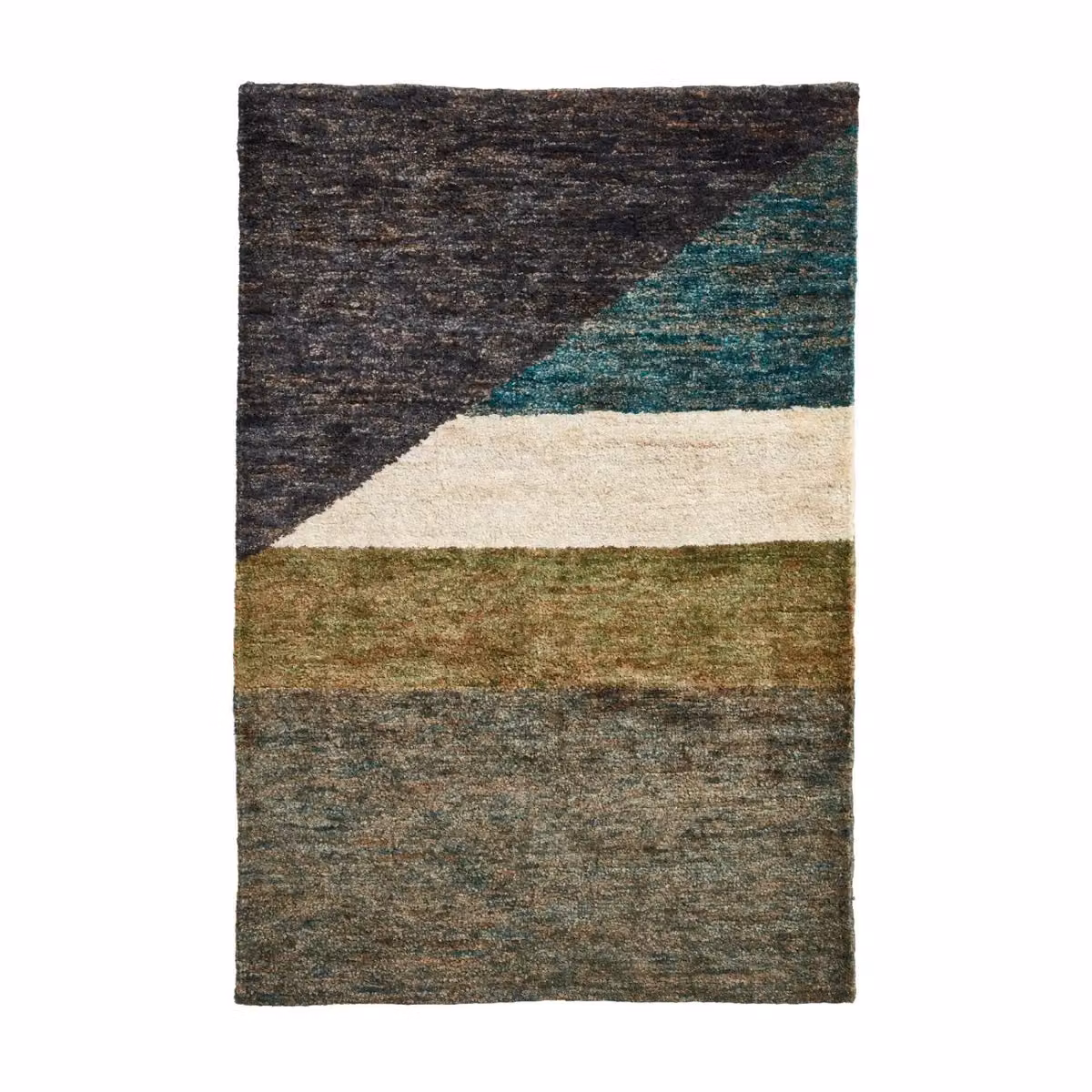 The Rug Shop UK Multicolour Handmade Modern Abstract Hemp Area Rug W: 120 cm, D: 170 cm – 6