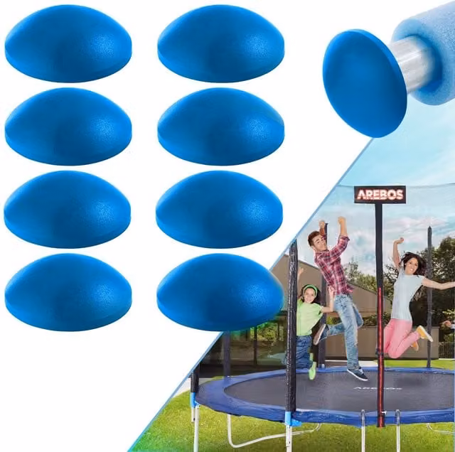 AREBOS Black Plastic Trampoline End Caps 20 mm