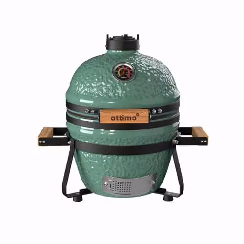 Charles Bentley Searsmith 13 inch Kamado Charcoal BBQ Grill in Green with Thermometer – 4