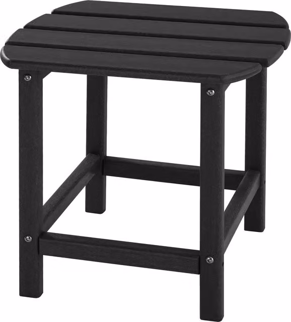 tectake Matt Black Plastic Outdoor Side Table