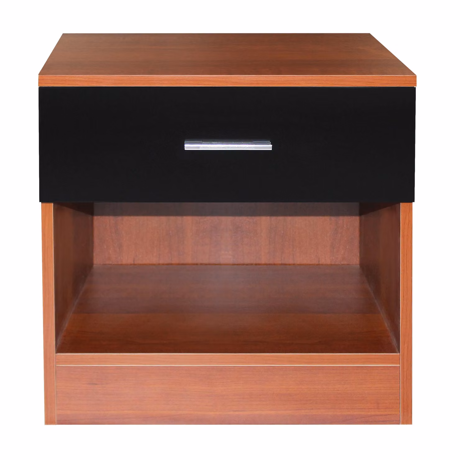 Comfy Living Ltd Modern High Gloss One Drawer Bedside Table in Walnut Brown – 2