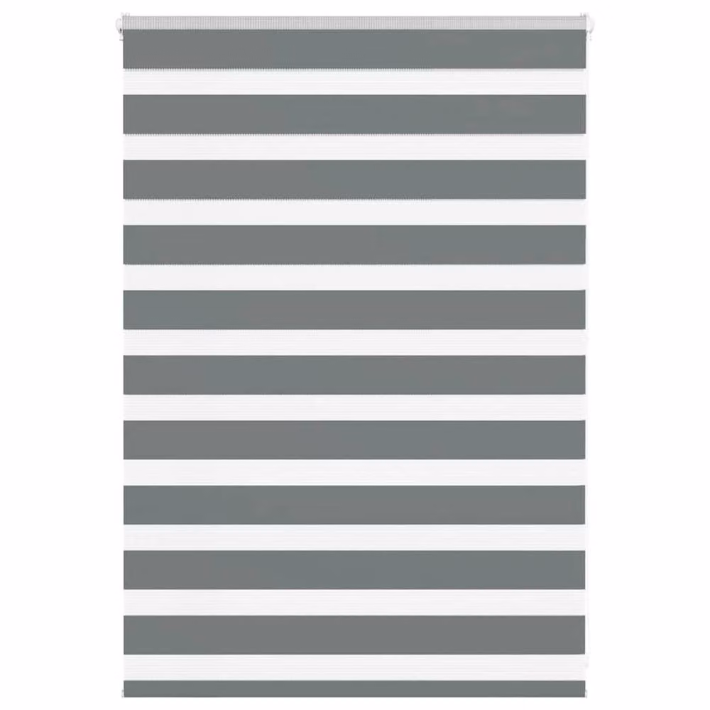 Berkfield Home Elegant Zebra Blind in Dark Grey, W: 95 cm, H: 100 cm – 2