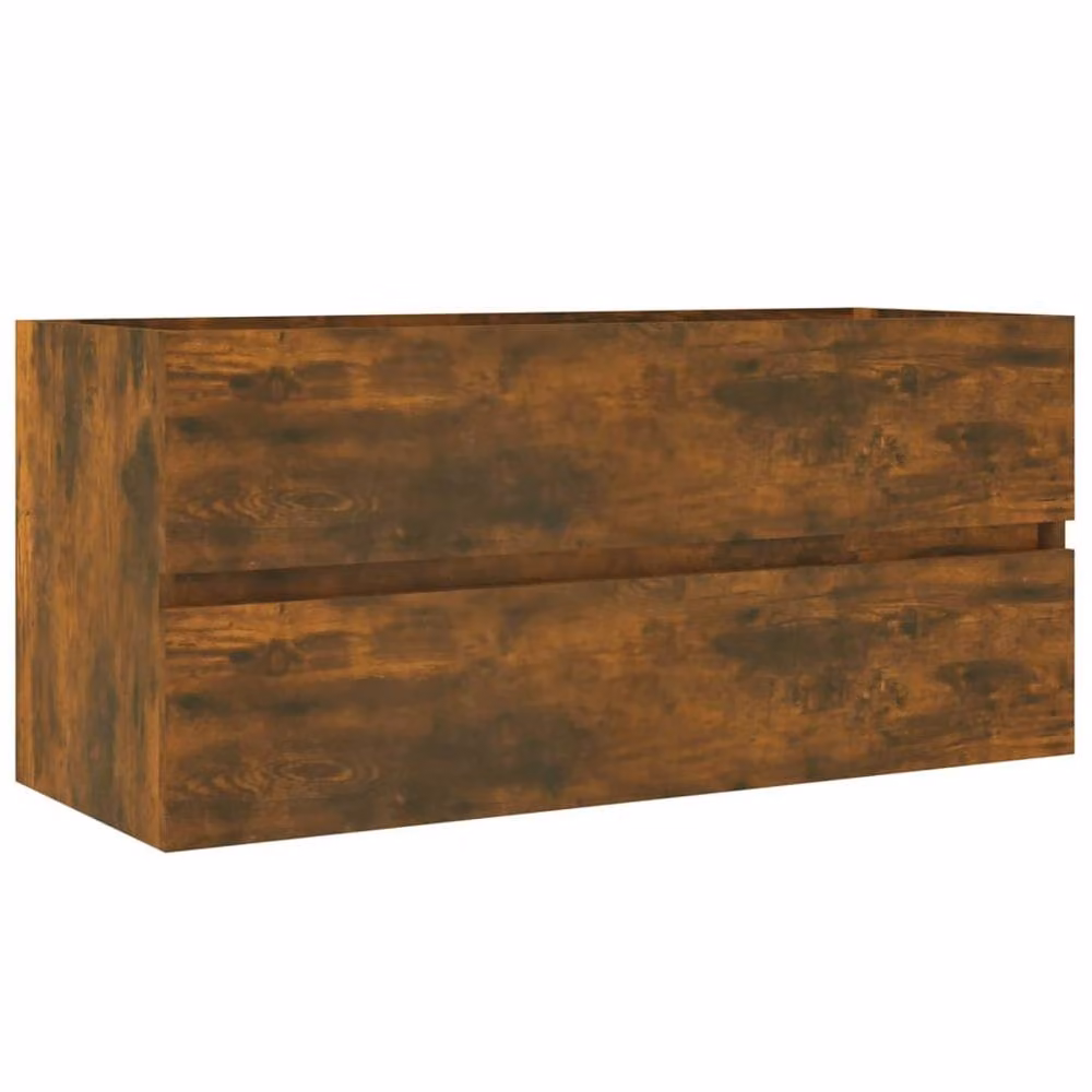 Berkfield Home Smoked Oak Bathroom Sink Cabinet, Brown, W/D/H: 100 x 38.5 x 45 cm – 2