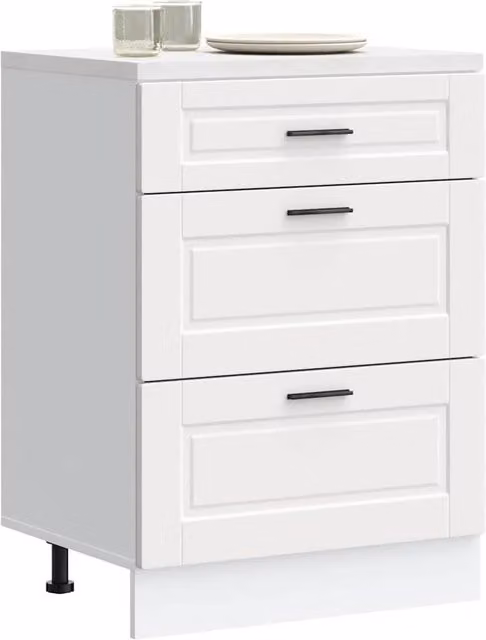 Berkfield Home Porto White Matt MDF Freestanding Kitchen Base Unit