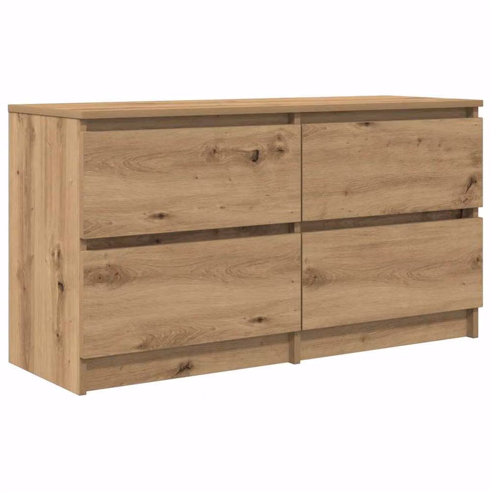 Berkfield Home Artisan Oak TV Cabinet in Brown, W/D/H: 100 x 35 x 54 cm – 2