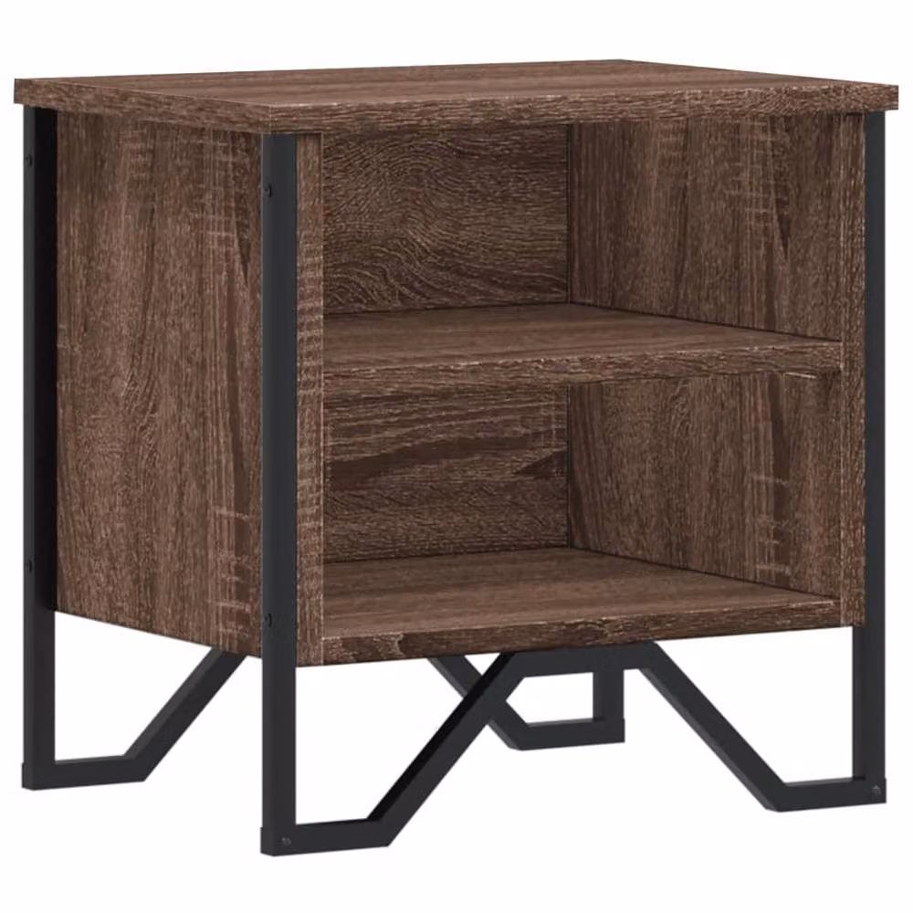 Berkfield Home Elegant Bedside Cabinet in Brown Oak, W/D/H: 40 x 30 x 40 cm – 2