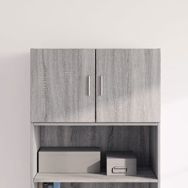 Berkfield Home Wall Mounted Cabinet in Grey Sonoma, W/D/H: 70 x 42.5 x 40 cm