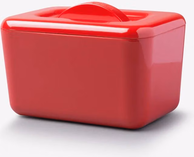 Zeal Melamine Insulated Butter Dish with Lid, Red – 3