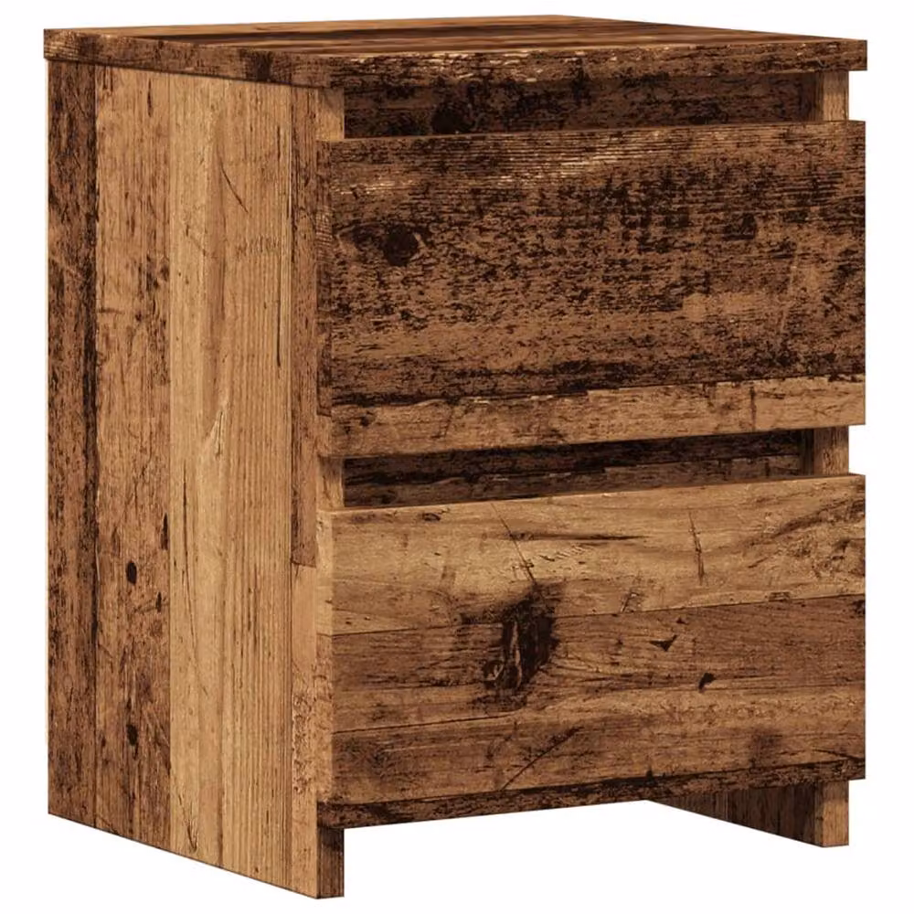 Berkfield Home Bedside Cabinet in Brown Old Wood, W/D/H: 30 x 30 x 40 cm – 2