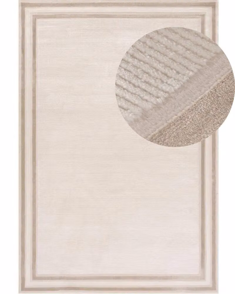 THE RUGS Carmel Bordered Area Rug in Beige, W: 200 cm, D: 290 cm – 2