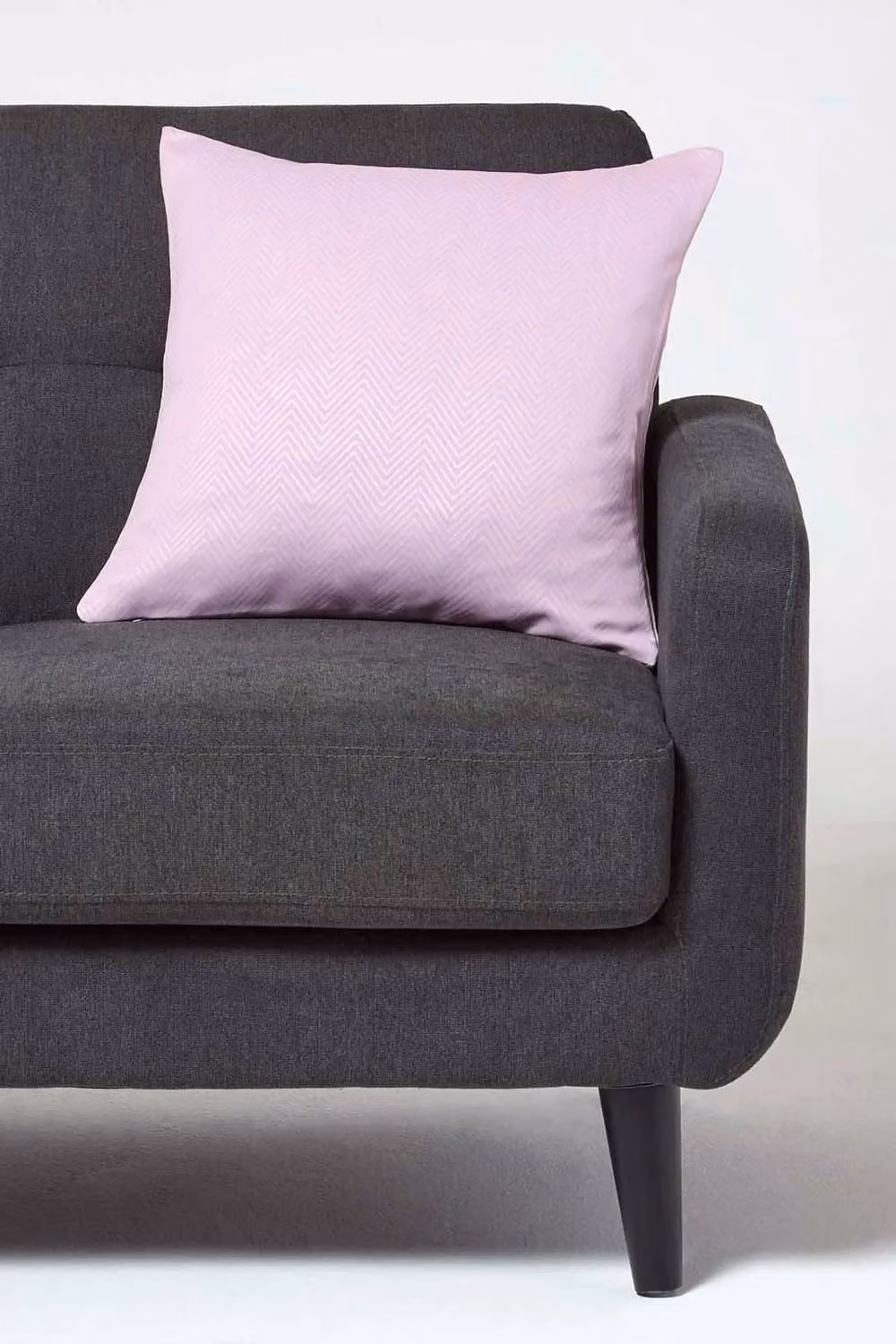 Homescapes Pink Herringbone Cushion Cover, W/D/H: 45 x 45 x 45 cm – 2
