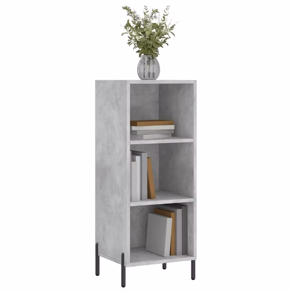 Berkfield Home Sideboard in Concrete Grey, W/D/H: 34.5 x 32.5 x 90 cm – 2