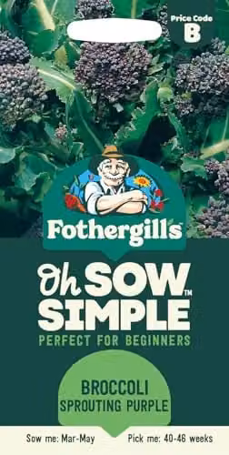 Mr Fothergill's Oh Sow Simple Purple Broccoli Vegetable Seeds