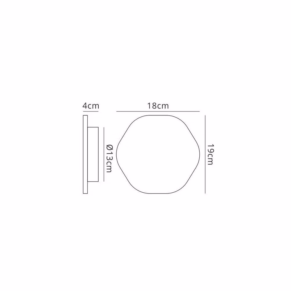 Netlighting Fusion Hexagonal LED Wall Light, Silver, 12W, 3000K, 1080lm, 19.2 cm – 2