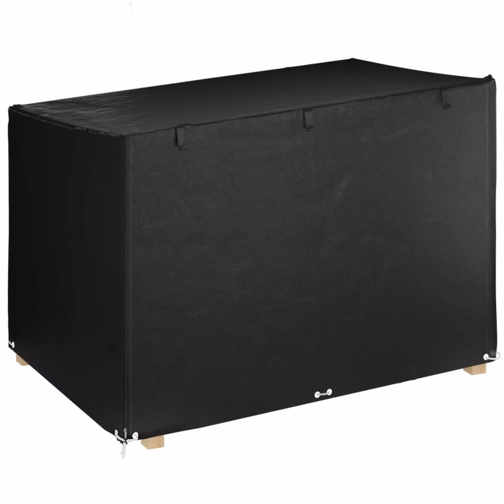 Berkfield Home Swing Bench Cover with 12 Eyelets, Black, W/D/H: 215 x 150 x 130/150 cm – 2