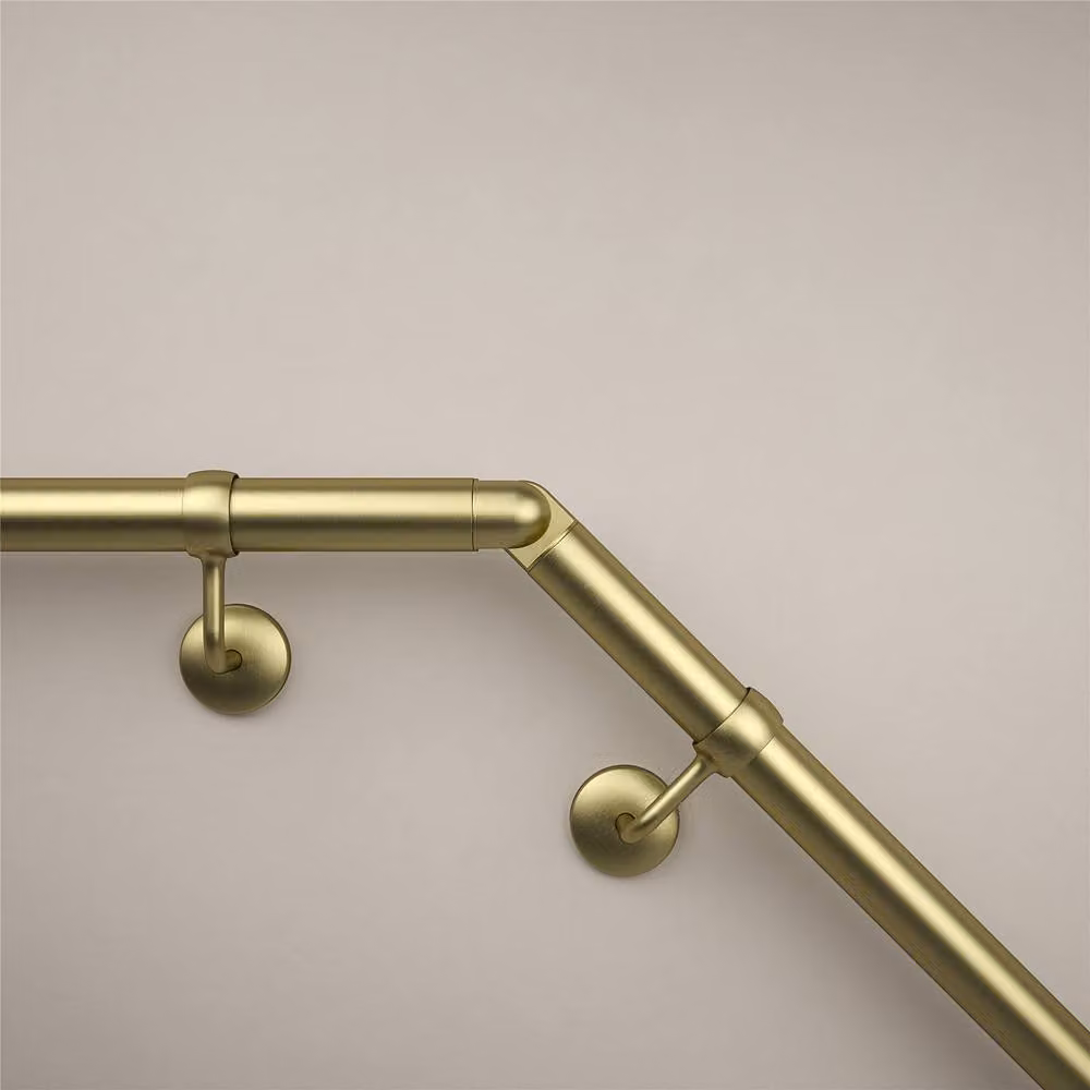 Rothley Satin Brass Modern Adjustable Bannister Staircase Handrail Elbow 40mm in Bronze – 2