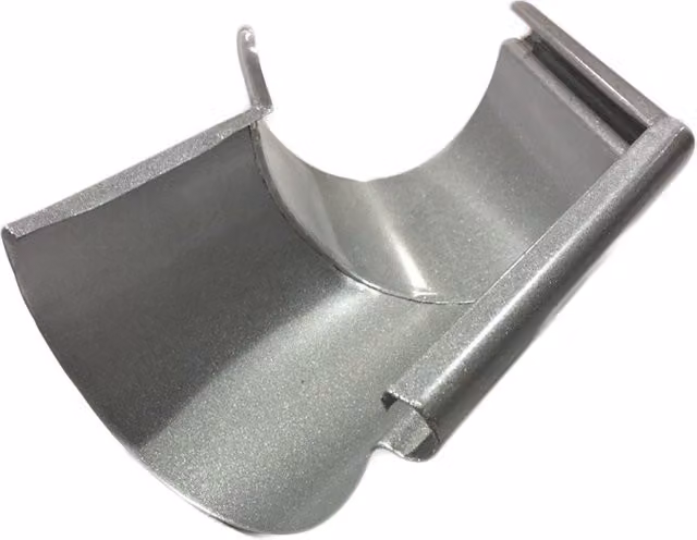 Galeco Galvanised Steel Half Round Gutter External Angle 135 Degree, 150mm, Silver