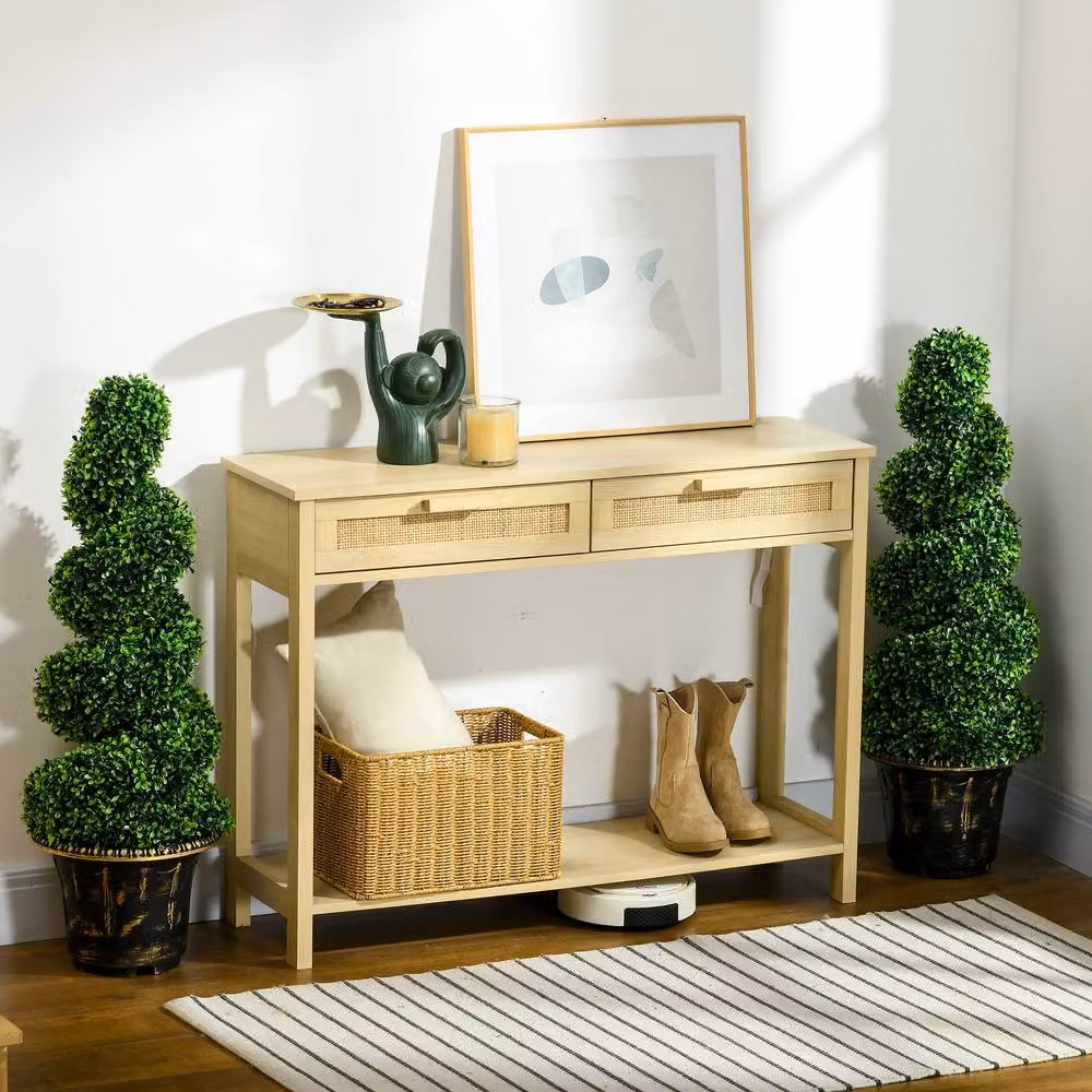 STILVORA Set of 2 Green Artificial Spiral Boxwood Trees, Height: 90 cm – 3