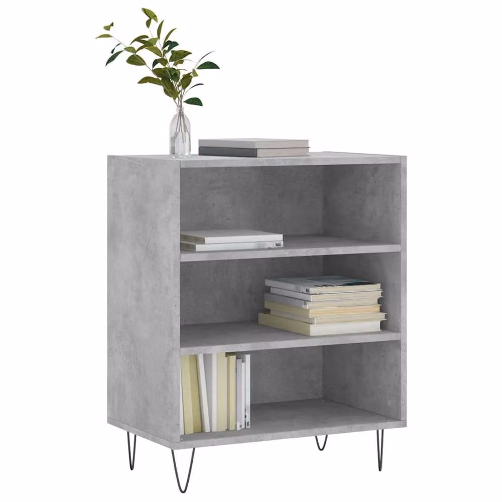 Berkfield Home Industrial Sideboard in Grey Matt MDF and Metal, W/D/H: 57 x 35 x 70 cm – 3