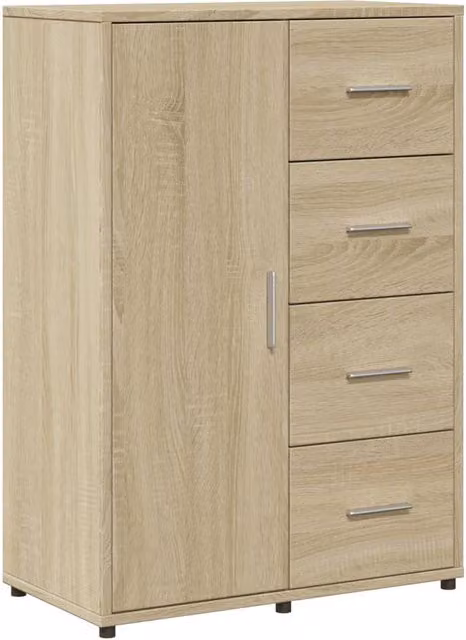 Berkfield Home Sonoma Oak Sideboard in Beige, W/D/H: 60 x 31 x 84 cm – 1