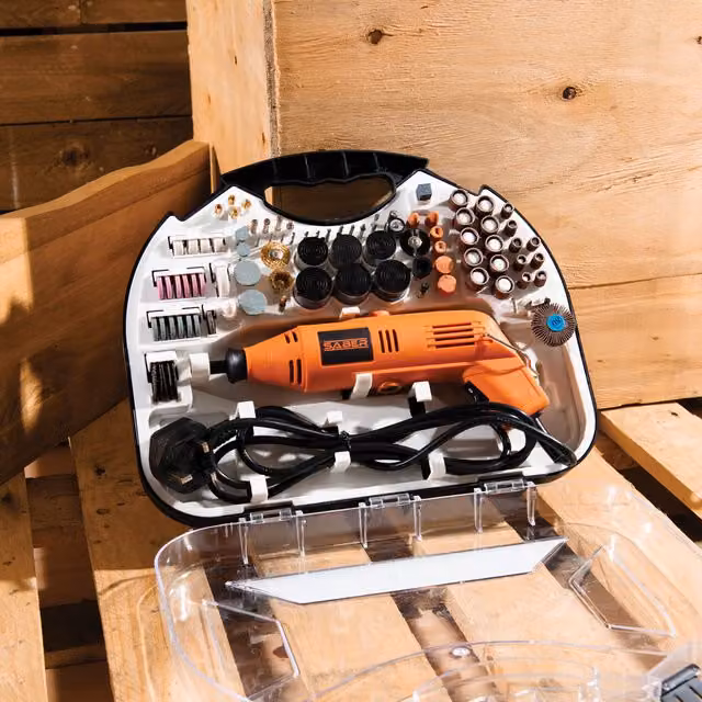 Saber 135W Rotary Tool Kit in Orange
