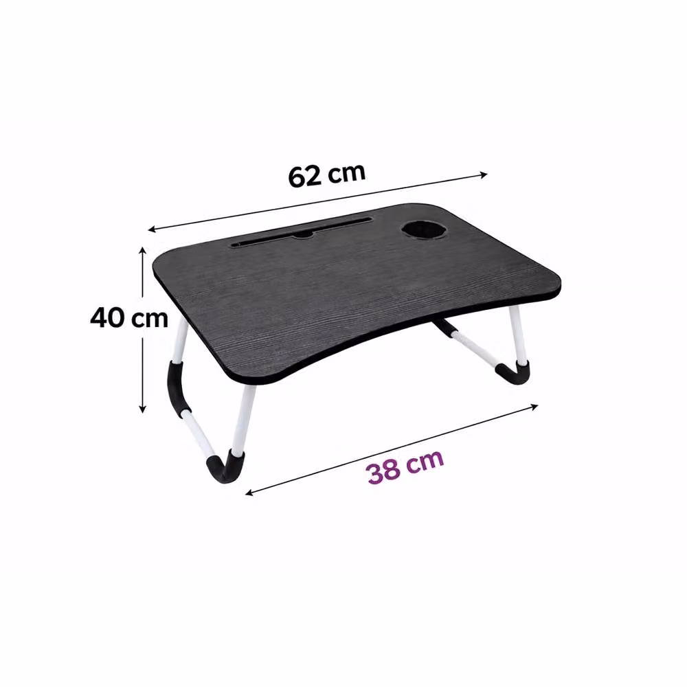 Nordara Folding Laptop Bed Tray Table Portable Lap Desk Stand in Black – 2