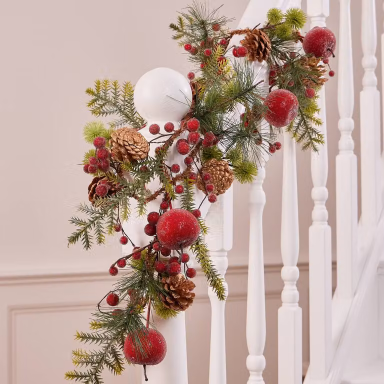 Dibor Country Hedgerow Christmas Garland, Multicolour, Length: 180 cm