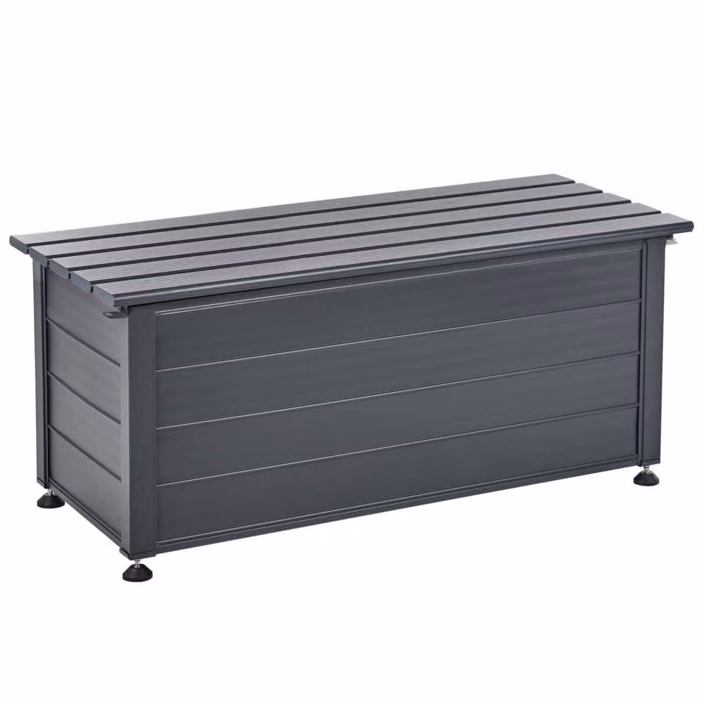 Wyld and Coco Aluminium Storage Box in Matt Grey, W/D/H: 113 x 50 x 50 cm – 4