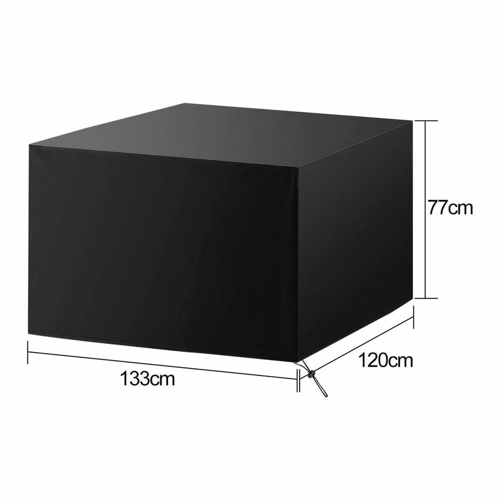 Kelvenix Premium Heavy Duty Waterproof Polyester Rattan Cube Cover in Black – 2
