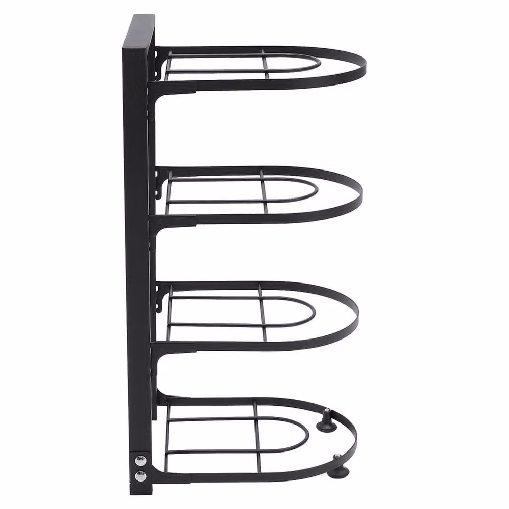 Garden Sanctuary 4-Tier Adjustable Metal Kitchen Pot and Pan Organizer Rack, Black, W: 52.0 cm, D: 27.0 cm – 2
