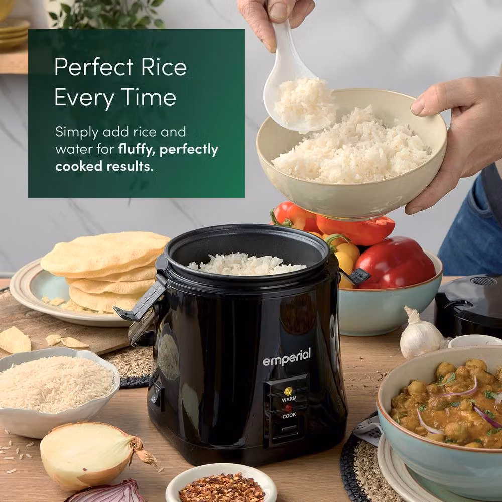 Emperial Mini Electric Rice Cooker and Steamer, 0.3 l, Black – 3