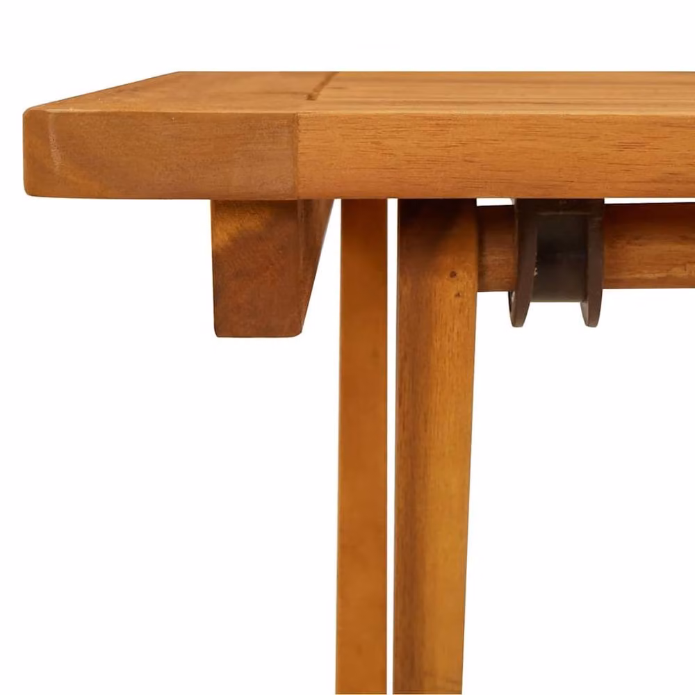 Berkfield Home Durable Folding Garden Table in Brown Solid Acacia Wood W/D/H: 60 x 60 x 75 cm – 4