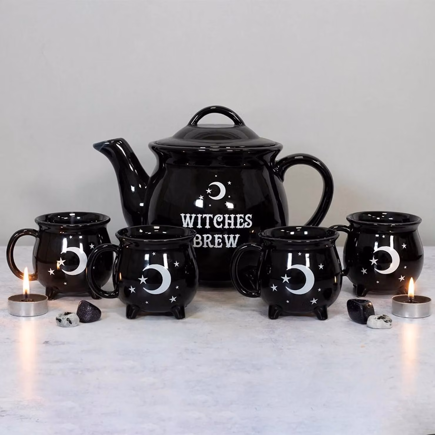 Something Different Witches Brew Ceramic Tea Set in Black – 3