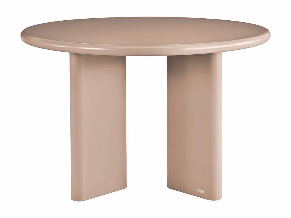 LUKAVO Round MDF Dining Table for 4 Adults, Brown, Diameter: 120 cm, Height: 76 cm – 2
