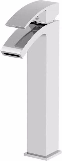 KORVIXA Single Lever Chrome Countertop Basin Mixer Tap in Silver