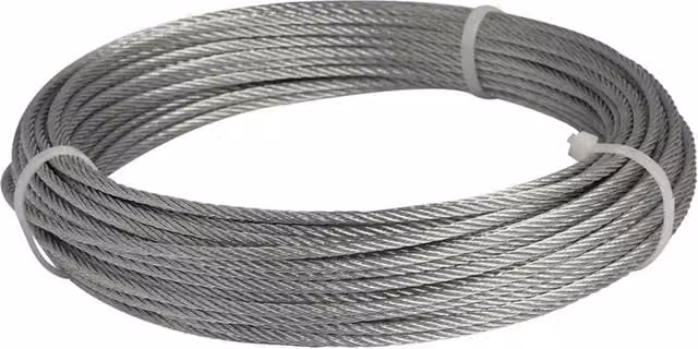 Chain Products Bright Zinc Plated Steel Wire Rope Reel, 5mm Diameter, 100m, Silver