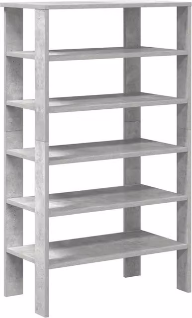 Berkfield Home Concrete Oak Shoe Rack in Grey, W/D/H: 61 x 32 x 105 cm – 1
