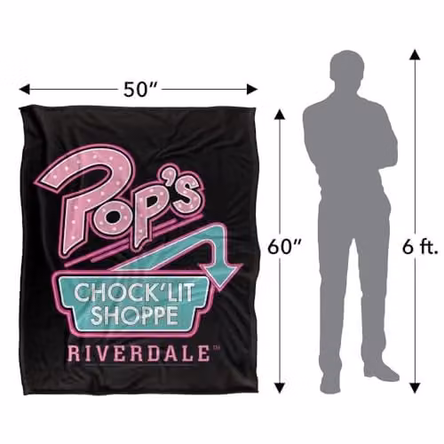 Riverdale Pop'S Chock'Lit Shop Silky Touch Super Soft Fleece Throw Blanket, White, W/D/H: 152 x 127 cm – 4