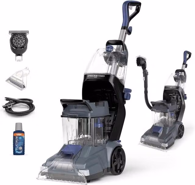VAX SpinScrub Power Plus CDCW-SSXA Upright Carpet and Upholstery Cleaner, Grey