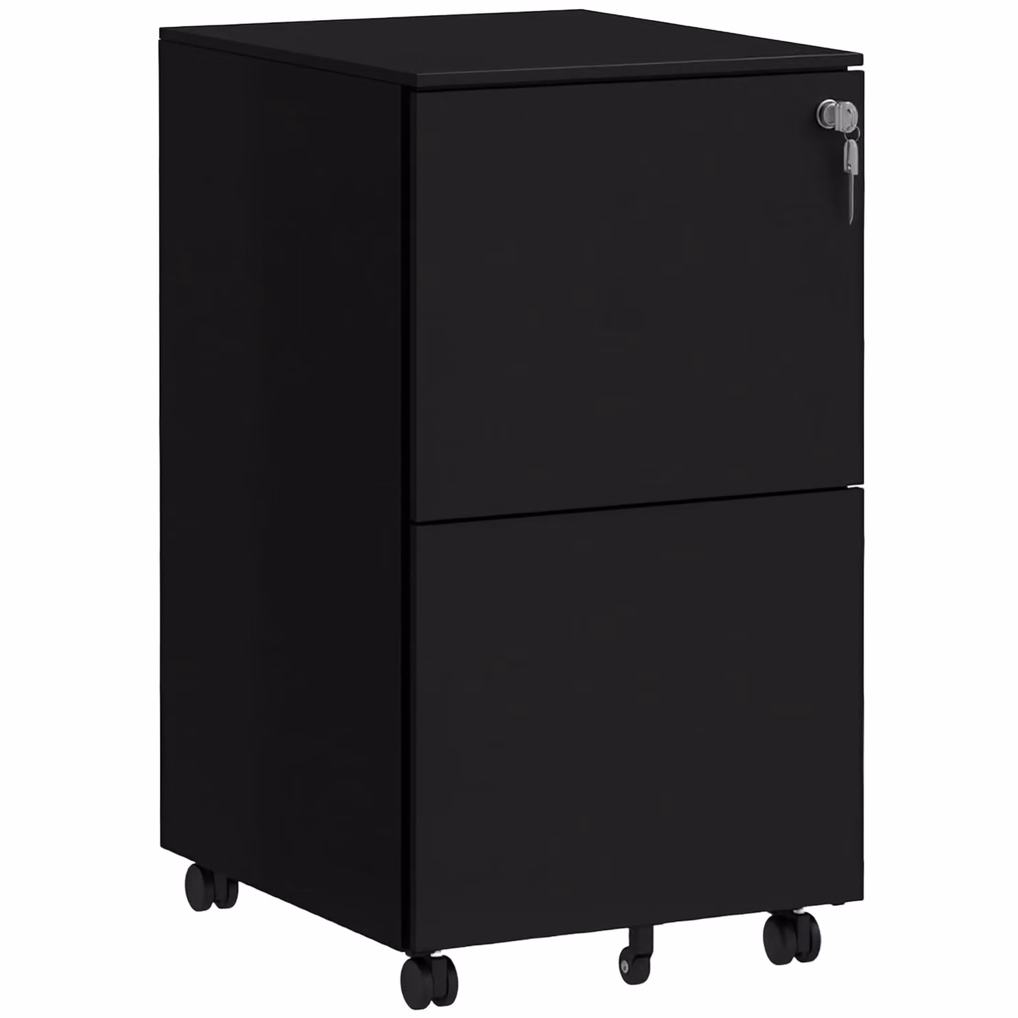 Vinsetto 2-Drawer Lockable Metal Vertical Filing Cabinet in Black – 2