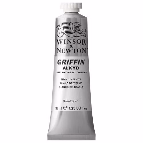 Winsor & Newton Griffin Alkyd Fast Drying Oil Colour Tube, Titanium White, 37ml